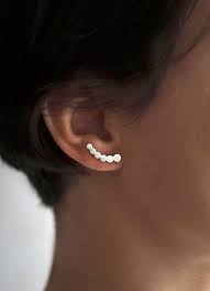 SILVER Earrings. ROUNDED Set. Sterling Silver. Asymmetric Earrings. Contrasted Minimalist Earrings. Ear Climber. - Etsy Canada