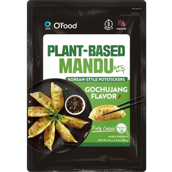 O'Food Plant-Based Mandu Gochujang Flavor (Korean-Style Potstickers)