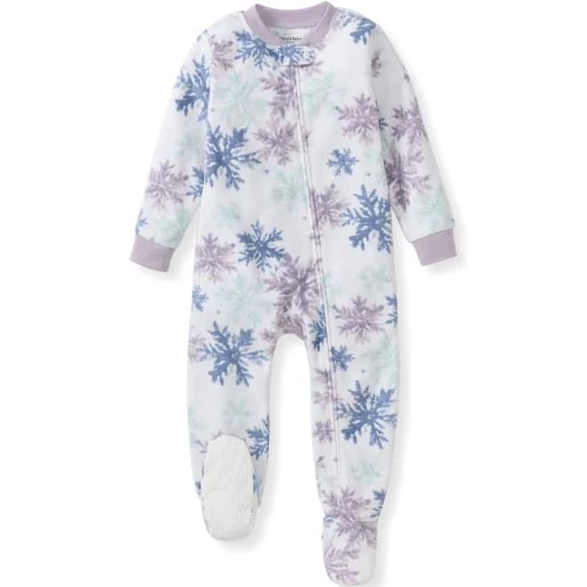 Burts Bees Baby Snowflake Flurries Polarbee Repreve Microfleece Pajamas