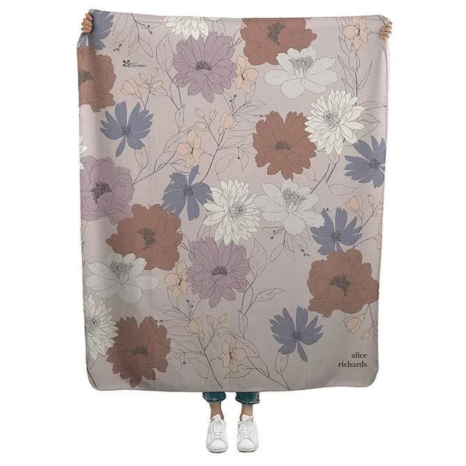 Erin Condren In Bloom Sherpa Throw Blanket