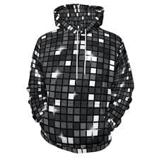 Black Diamond Disco Ball Glitter Oversized Hoodies For Woman Pullover With Pocket Comfortable Fation Pullover Hoodie S-5XL - Walmart.com