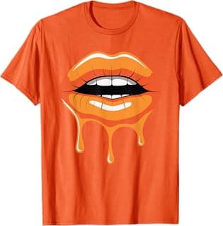 Orange Dripping Lips T-Shirt