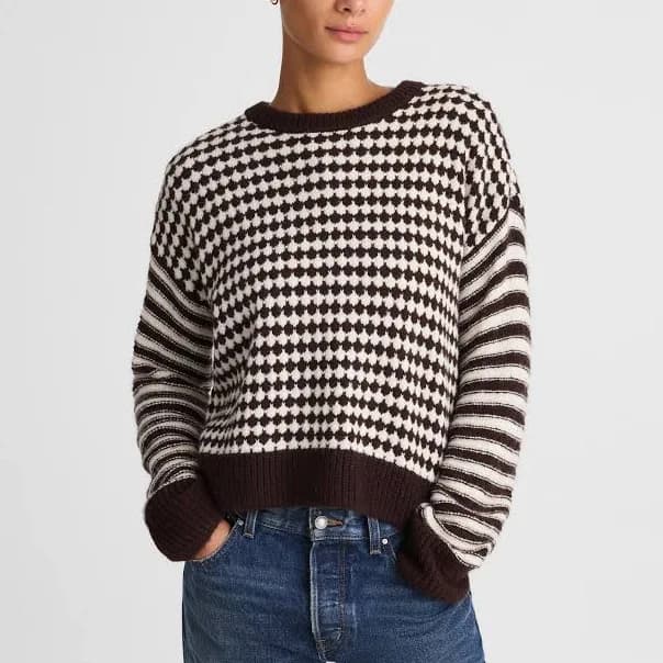 Madewell Women's Mixed Stripe Pullover Sweater