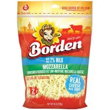 Borden 2% Milk Mozzarella Shreds Cheese