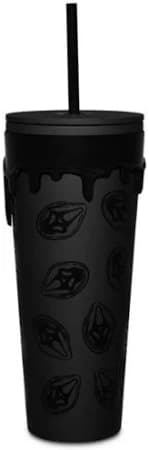 Spencer's Ghost Face Patterned Drip Cup with Straw
