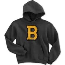 Black & Gold Big Block B Youth Hoodie
