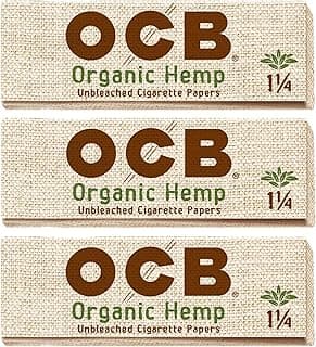 Organic 1 1/4" Rolling Papers - 3 Booklets with 50 Leaves per Booklet