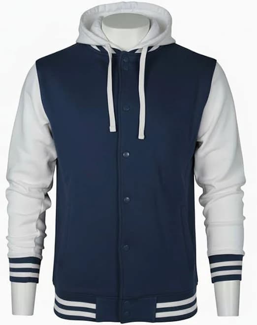 Epic Letterman Varsity Jacket with Striped Trim