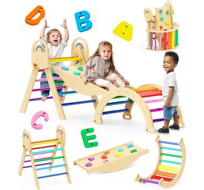 Pikler Triangle Montessori Climbing Set
