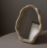 Nordic Wave Mirror | Frameless Tabletop Vanity Mirror