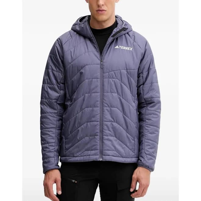 adidas - hooded zip-fastening jacket - men - Fabric - L - Grey