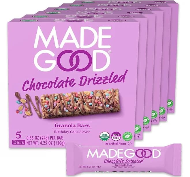 Made Good Birthday Cake Granola Bars - 5.1oz Box of 6