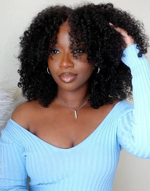 UNice Pre-Trimmed Kinky Curly Wig
