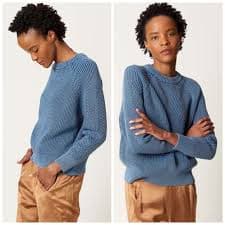 Demylee | Sweaters | Demylee Chelsea Organic Cotton Sweater Denim Blue | Poshmark