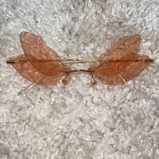 SHEIN | Accessories | Shein Pink Dragonfly Sunglasses | Poshmark