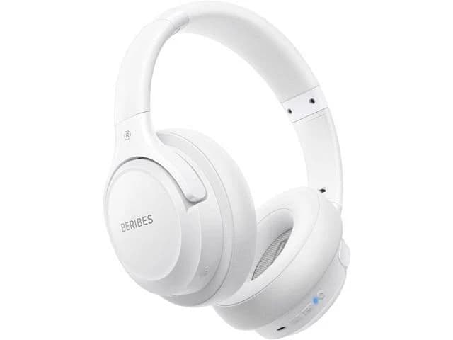 Bluetooth Headphones Over Ear, 65H Playtime and 6 EQ Music Modes with Microphone,HiFi Stereo Foldable Lightweight Wireless Headset,Deep Bass for Home