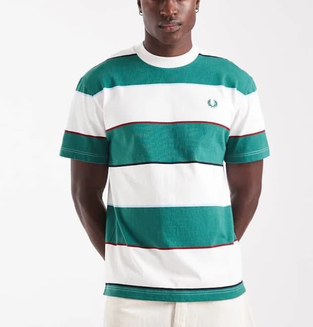 Fred Perry Men's Striped Relaxed T-Shirt