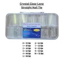 Crystal Clear Long Straight Nail Tips (Quick Bond)