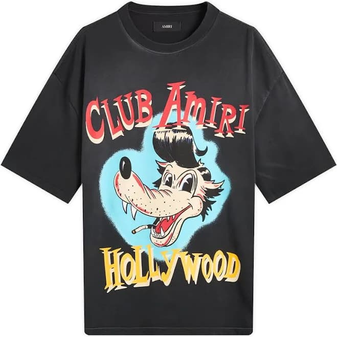Club Amiri Wolf Oversized Tee