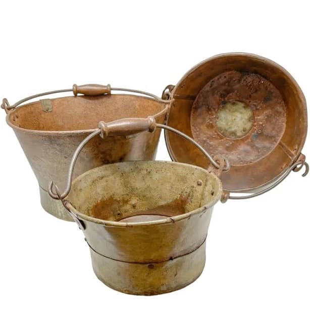 Asia West Galvanized Wide Bucket Nesting Set/ 3
