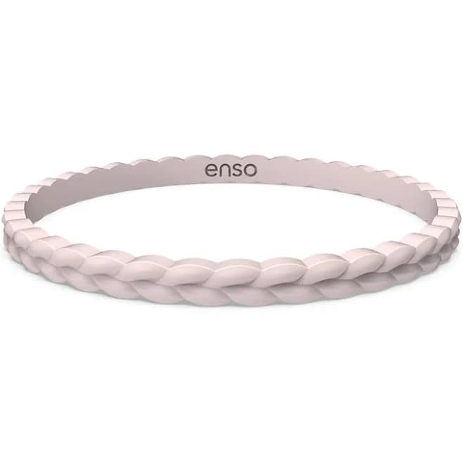 Enso Rings Enso Silicone Bracelet Weave Stackable Bracelet Hypoallergenic Rubber Wristband Comfortable Flexible Band for Active Lifestyle