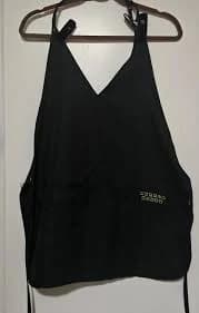 Waffle House Lot of 2 Black Bib Aprons Polyester Flame Resistant 2 Pockets