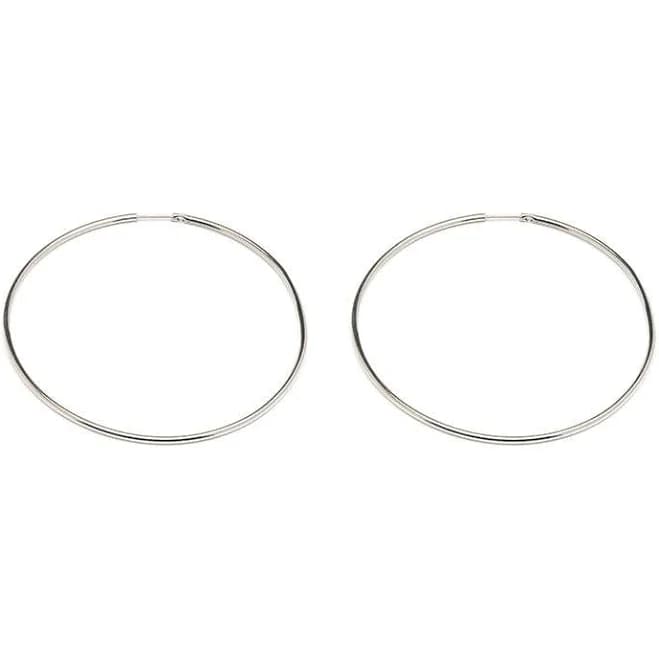 Simply Whispers Oversized Endless Hoop Earrings