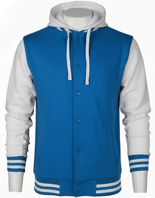 Epic Youth Letterman Varsity Jacket with Striped Trim