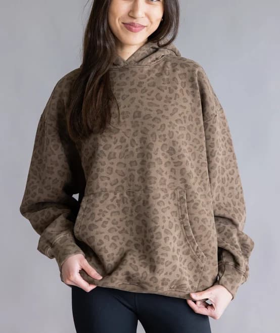 Vintage Leopard Print Hoodie