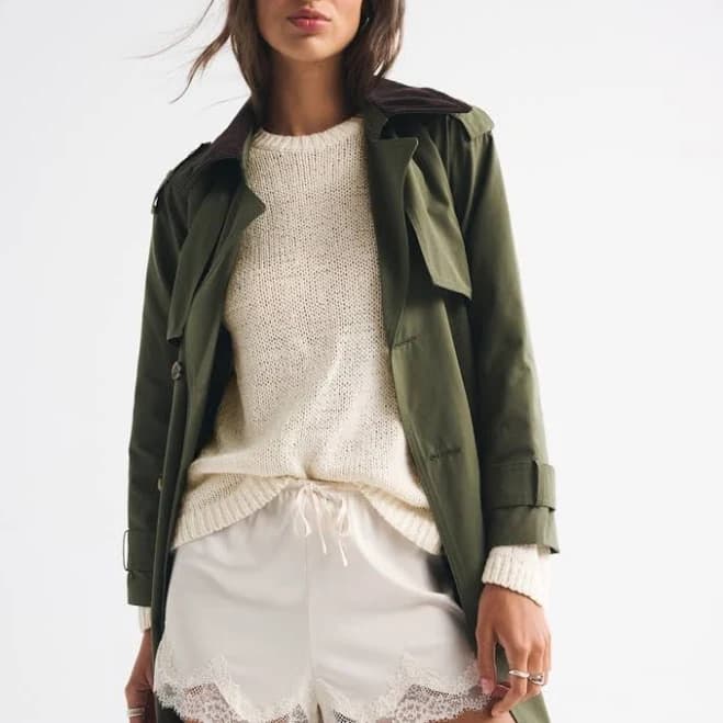 Abercrombie & Fitch Women's Open-Stitch Textural Crew Sweater
