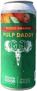 Greater Good Imperial Brewing Company Blood Orange Pulp Daddy 4 pack 16 oz. Can - Yankee Spirits