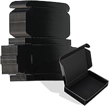 ZBEIVAN 6x4x1 Black Shipping Boxes Set of 50, Corrugated Cardboard Mailer Boxes for Packaging Small Business Mailing Gifts