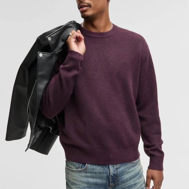 Mode of One Men's Relaxed-Fit Cozy Crew Neck Sweater