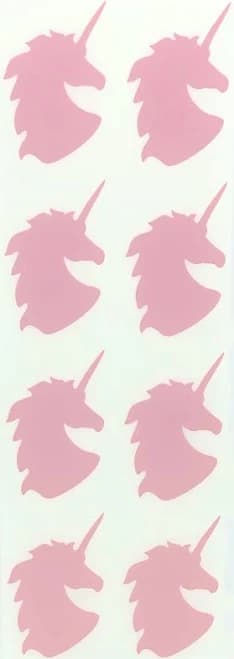 Royal Green Unicorn Party Stickers and 2 inch in Pastel