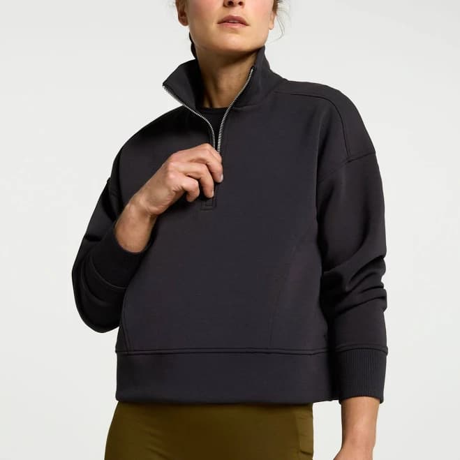Calia Women's Soft Scuba Mock Neck 1/4 Zip