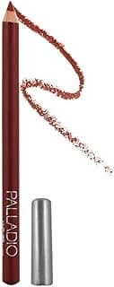 Palladio Lip Liner Pencil, Wooden, Firm yet Smooth, Contour and Line with Ease, Perfectly Outlined Lips, Comfortable, Hydrating, Moisturizing, Rich Pigmented Color, Long Lasting, Nutmeg