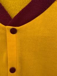 as-is* Rad! 1960s Knit Snap Button Varsity Track Jacket Striped Cuffs & Hem | Boardwalk Vintage
