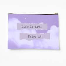 "Purple Aesthetic Romantic Quote" Zipper Pouch for Sale by trajeado14 | Redbubble