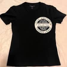 Louis Vuitton Women's Black T-shirt