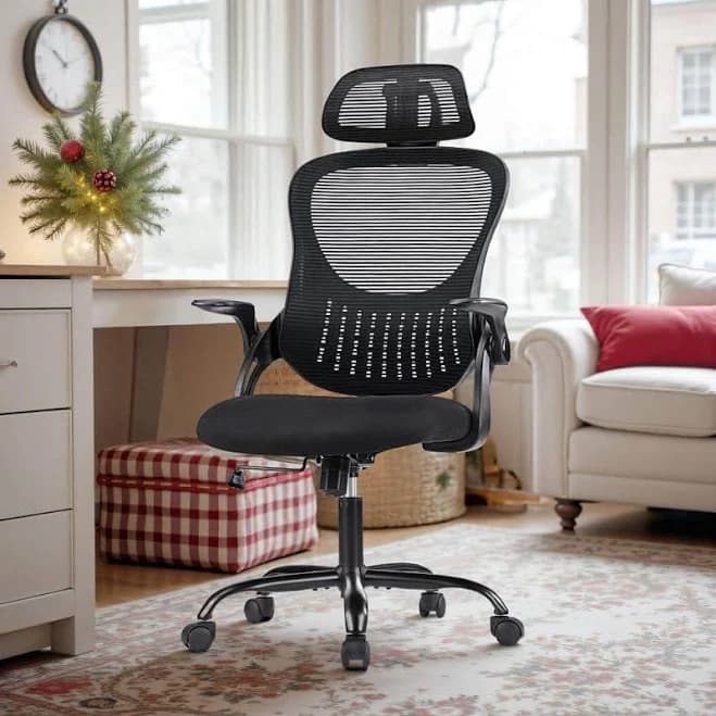 Yangming Black Ergonomic Mesh Desk Chair