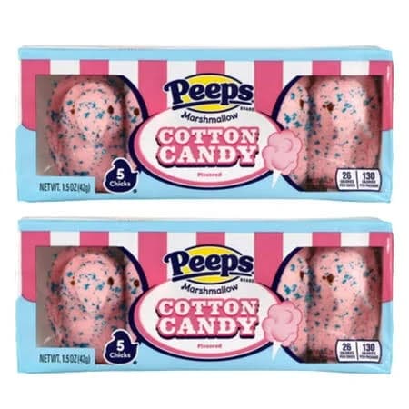 Psllc Peeps Easter Marshmallow Chick Cotton Candy Flavored 5 Chicks Each Pack