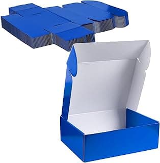 12X9X4 Inch Blue Shipping Boxes 20 Pack, Cardboard Corrugated Mailer Gift Wrap Boxes for Packaging Mailing Small Business