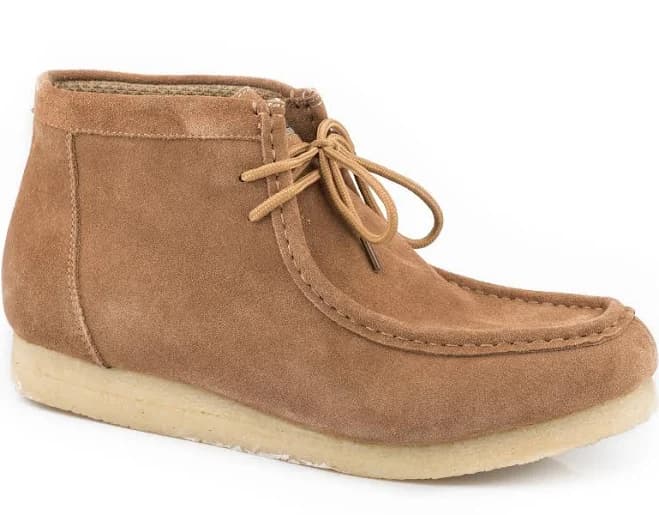 Mens Tan Suede Leather Chukka Gum Sole Chukka With Two Eyelet Lace Up