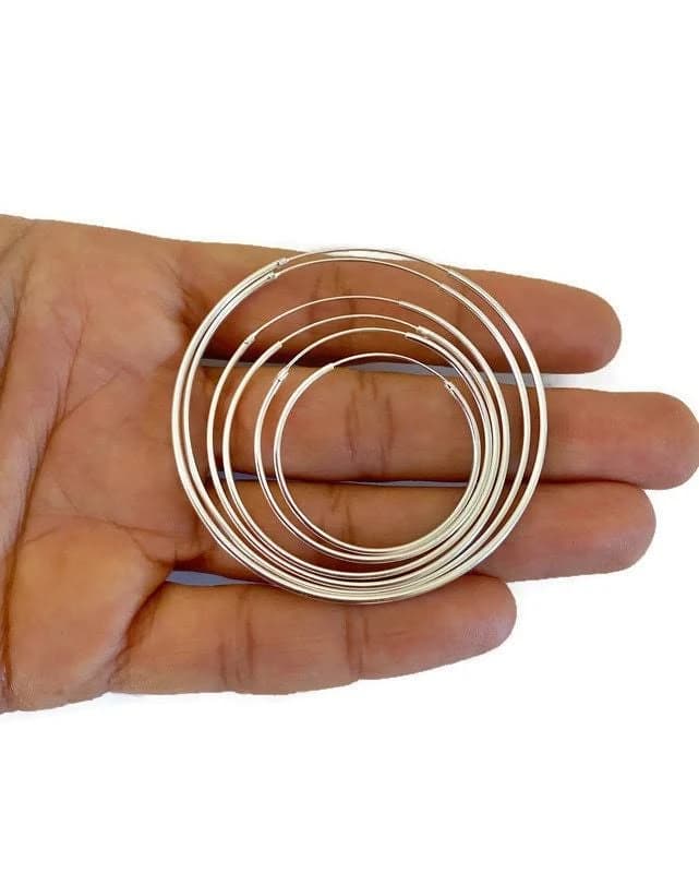 Sterling Silver Hoop Earrings