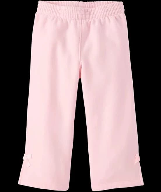 The Children's Place Toddler Girls Bow Premium Fleece Wide Leg Lounge Pants