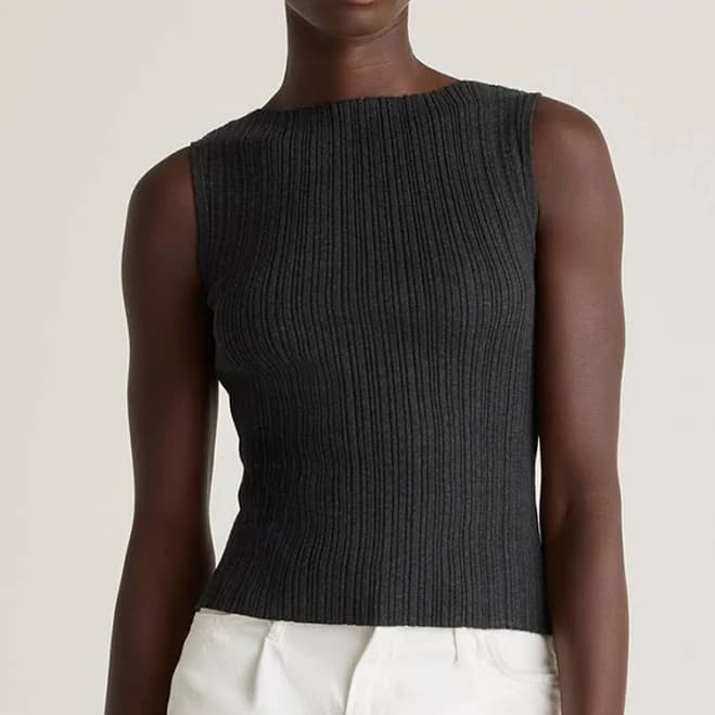 Quince Women's Ribbed Cotton Cashmere Tank Top