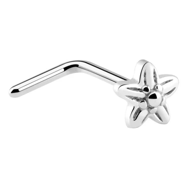 Crazy Factory L-Shaped Flower Nose Stud