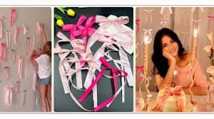 Amazon.com: JeVenis Pink Bow Wall Decor Banner Garland for Birthday Bridal Shower Bachelorette Baby Shower : Home & Kitchen