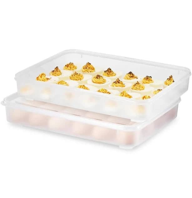 Sorbus Clear Egg Containers with Lids (Set of 2)
