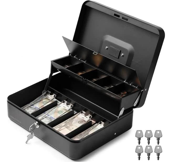 Cash Box with Key Lock
